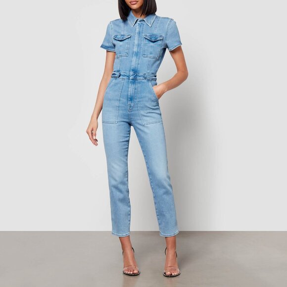 Good American Pants - Good American Fit For Success Stretch Denim Jumpsuit NWT XS